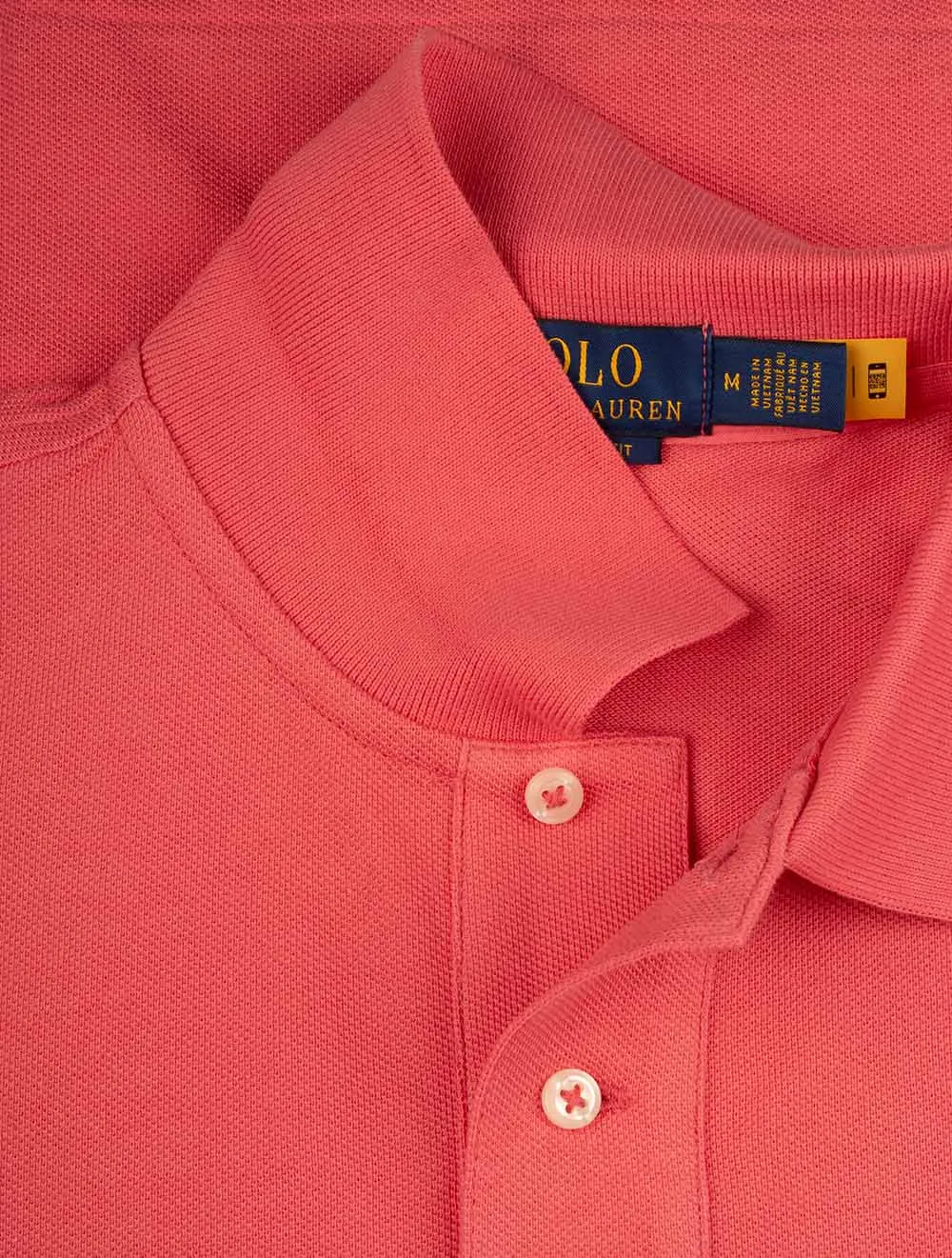 Maßgeschneidertes schlankes Mesh-Polohemd Rot