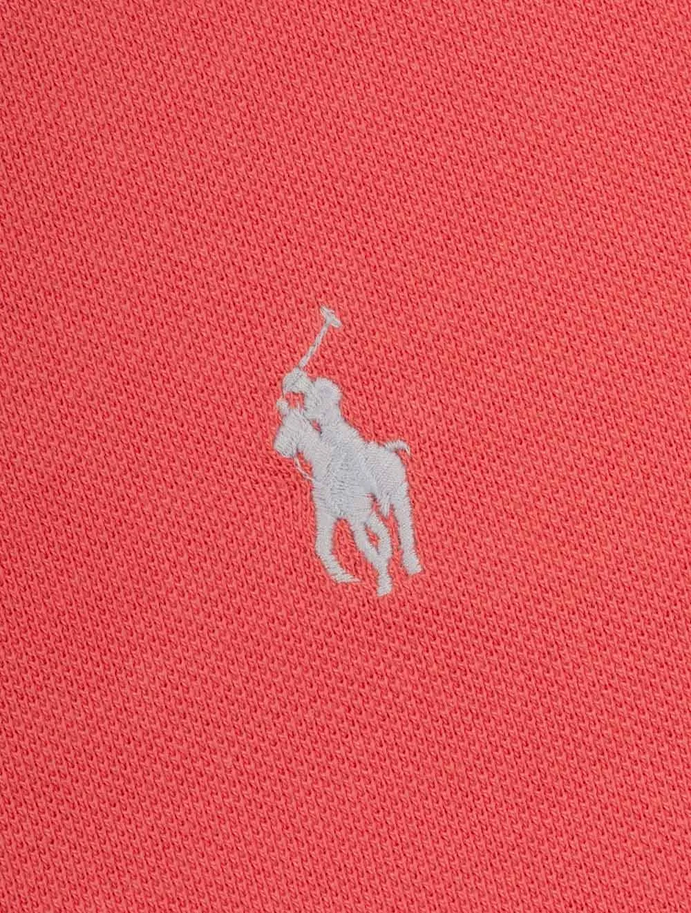 Maßgeschneidertes schlankes Mesh-Polohemd Rot