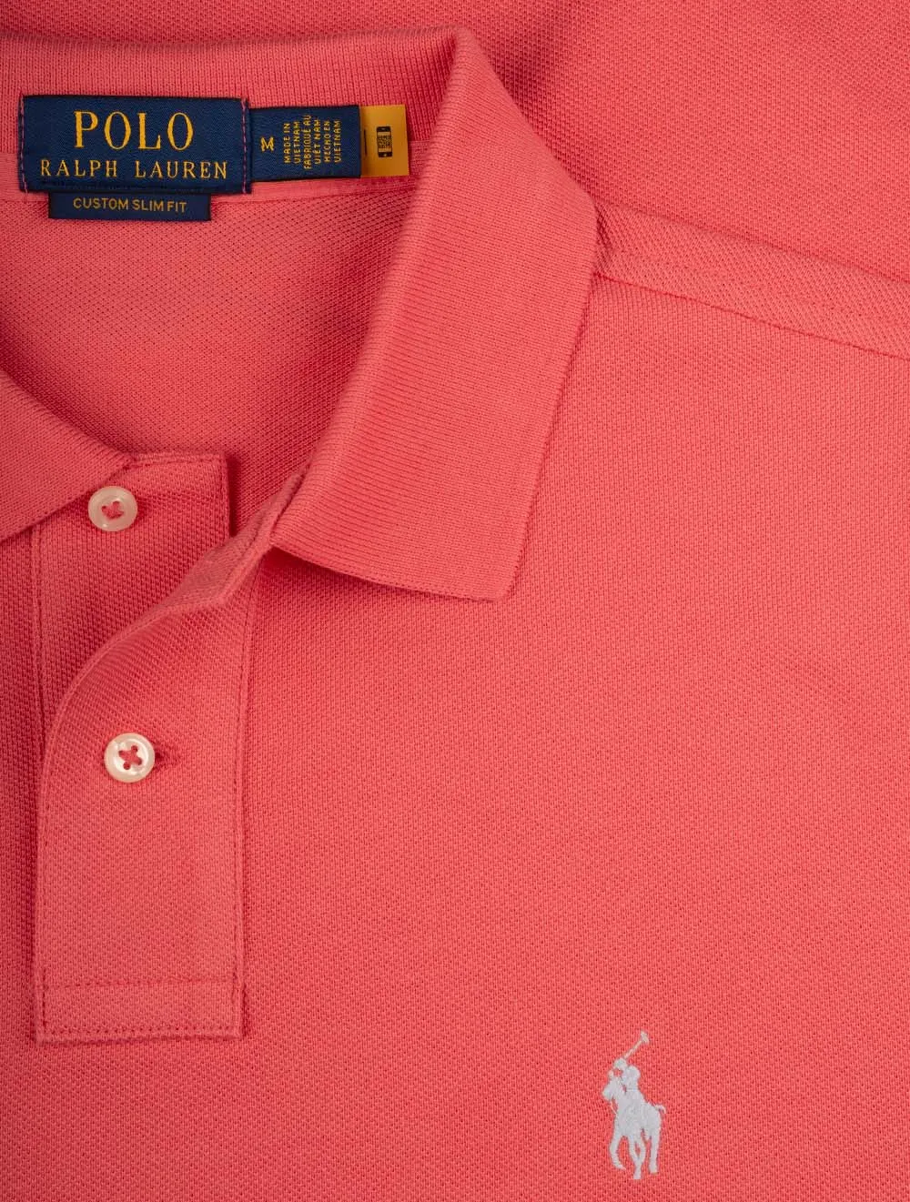 Maßgeschneidertes schlankes Mesh-Polohemd Rot