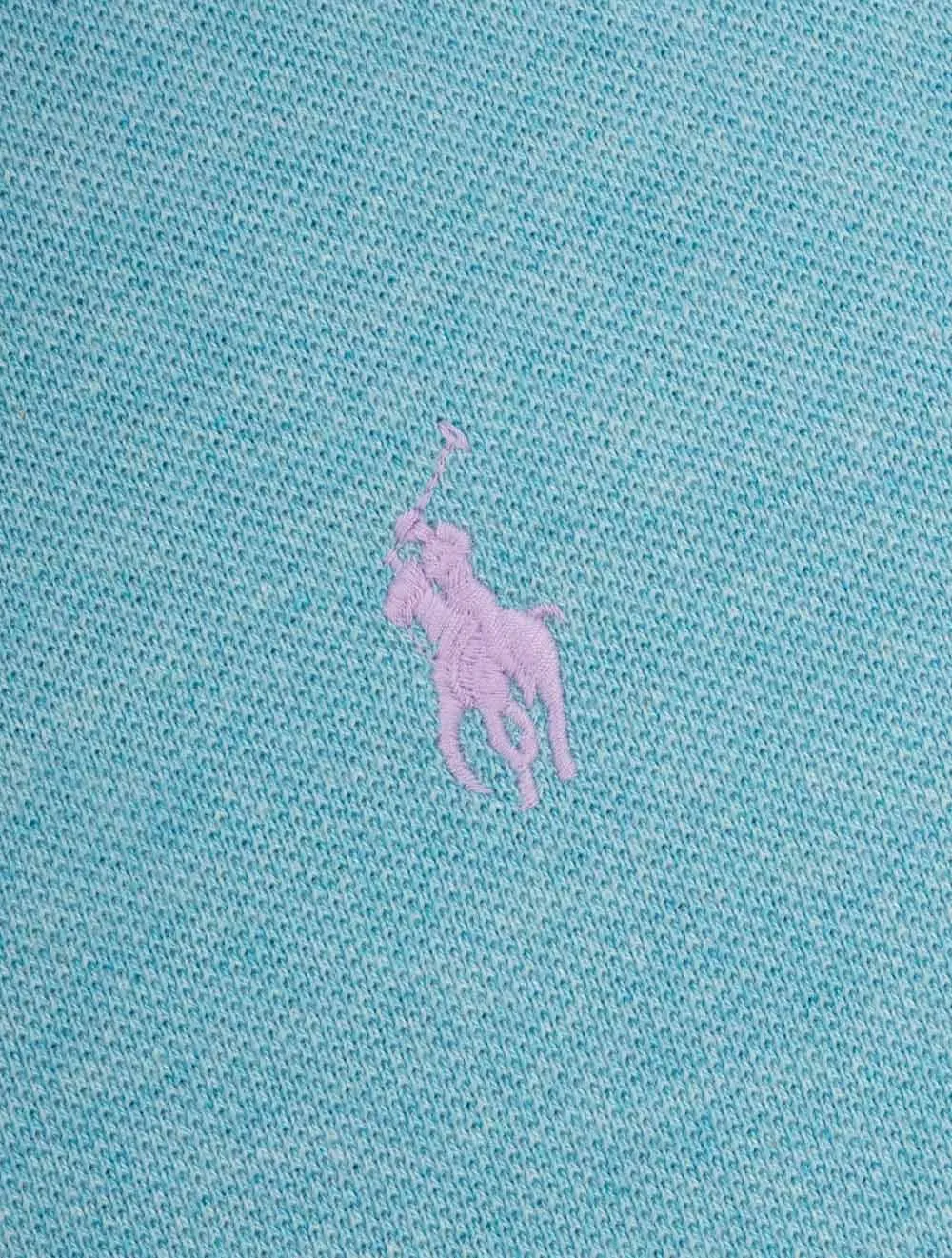 Maßgeschneidertes schlankes Mesh-Polohemd in Türkis