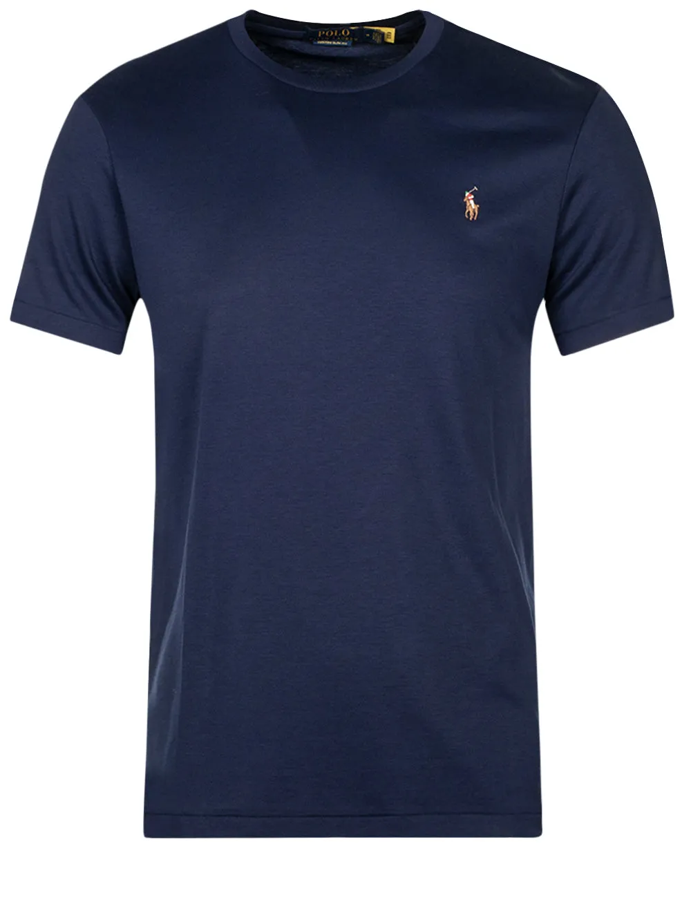 Maßgeschneidertes Slim Fit T-Shirt aus weicher Baumwolle in Cruise Navy