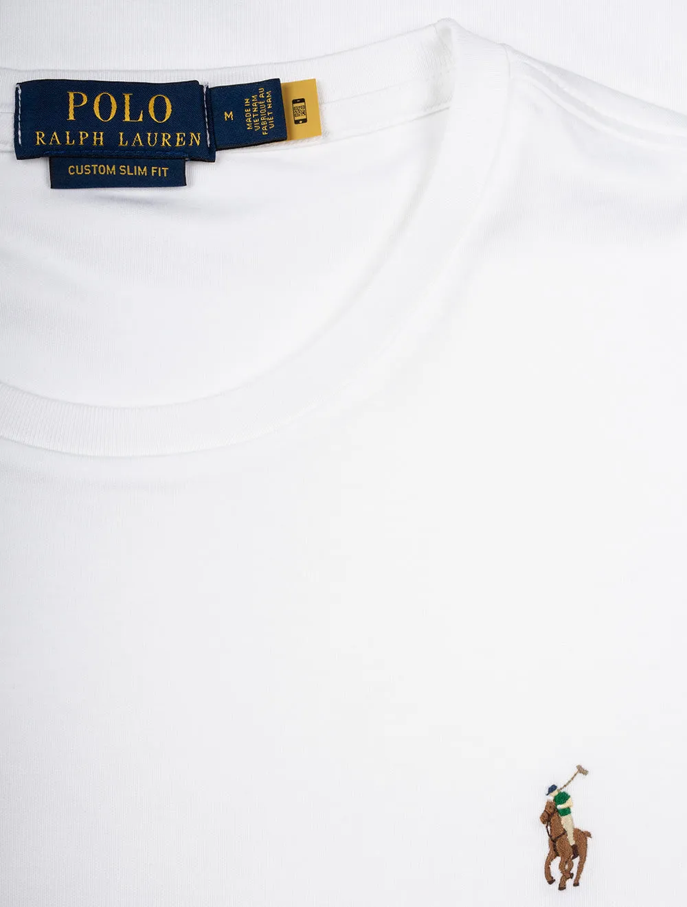 Maßgeschneidertes Slim Fit T-Shirt aus weicher Baumwolle in Weiß