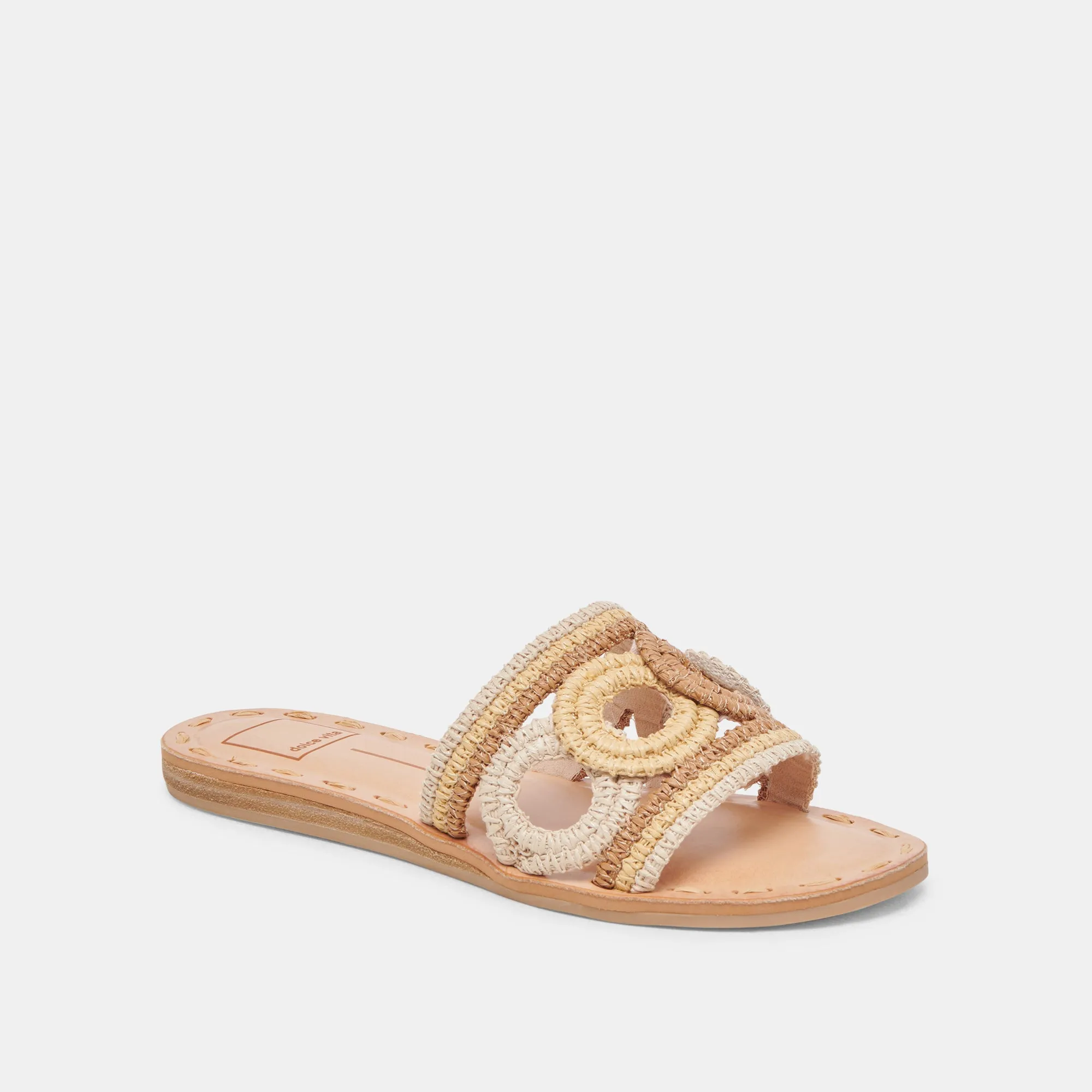 DANY SANDALEN NATUR MULTI RAFFIA