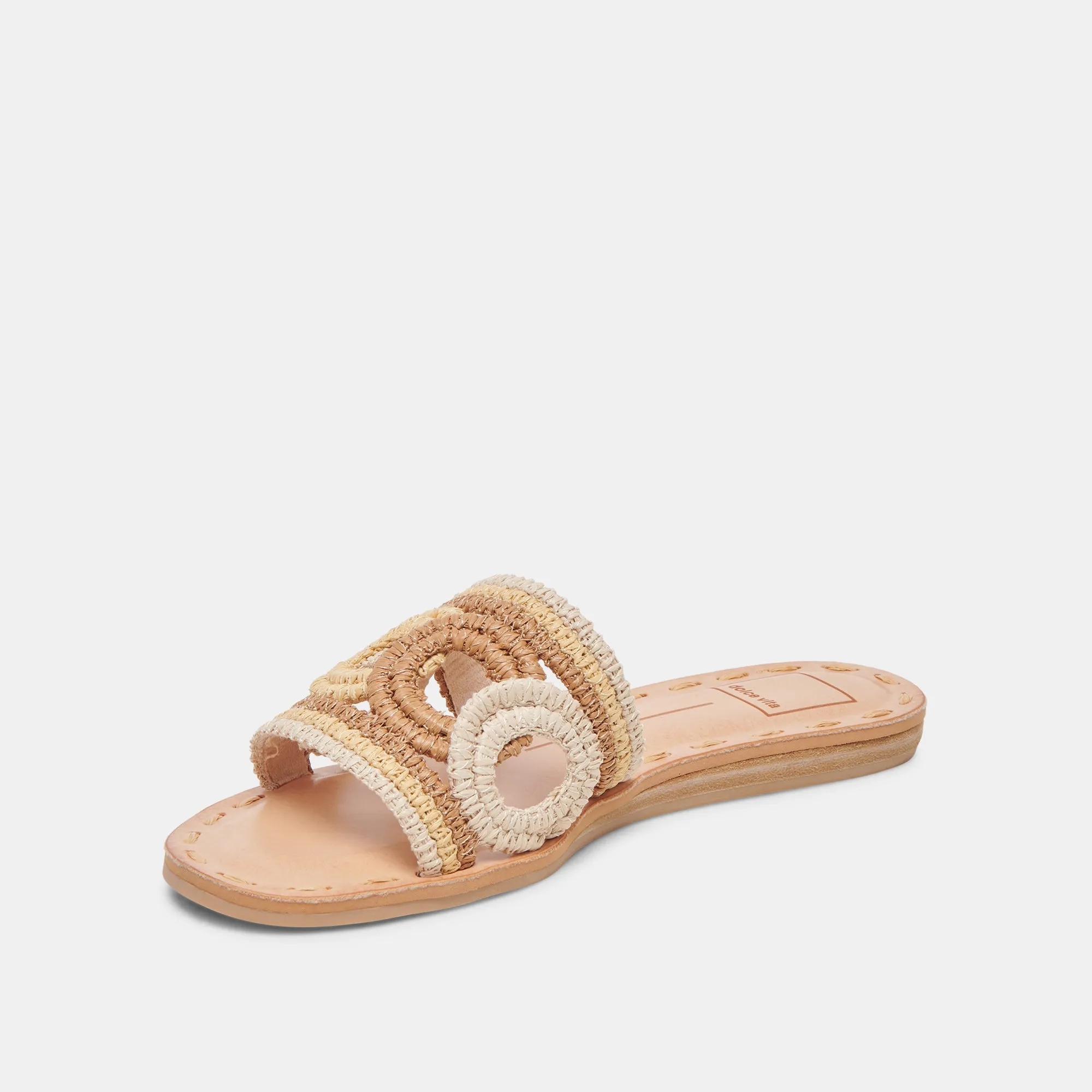 DANY SANDALEN NATUR MULTI RAFFIA