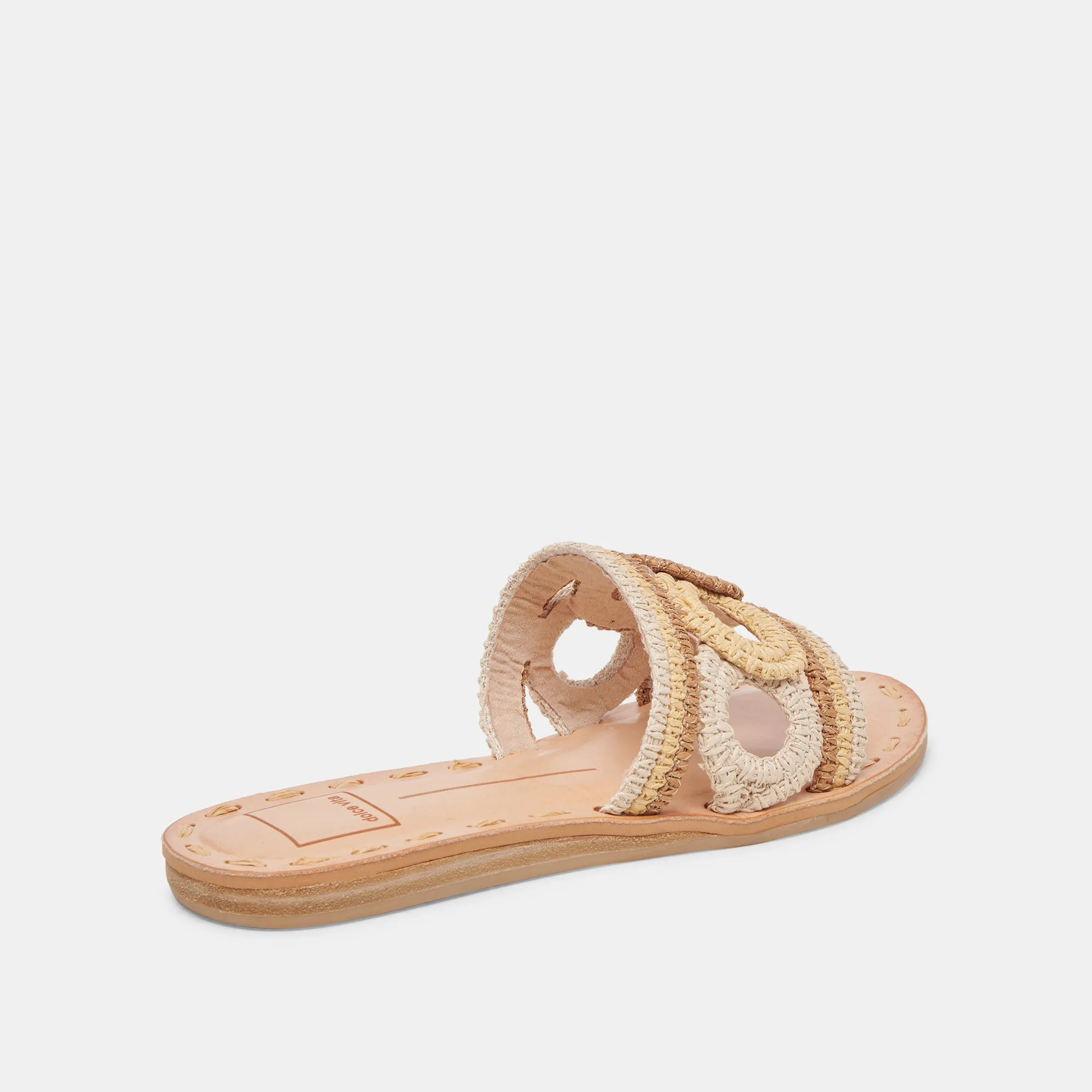 DANY SANDALEN NATUR MULTI RAFFIA