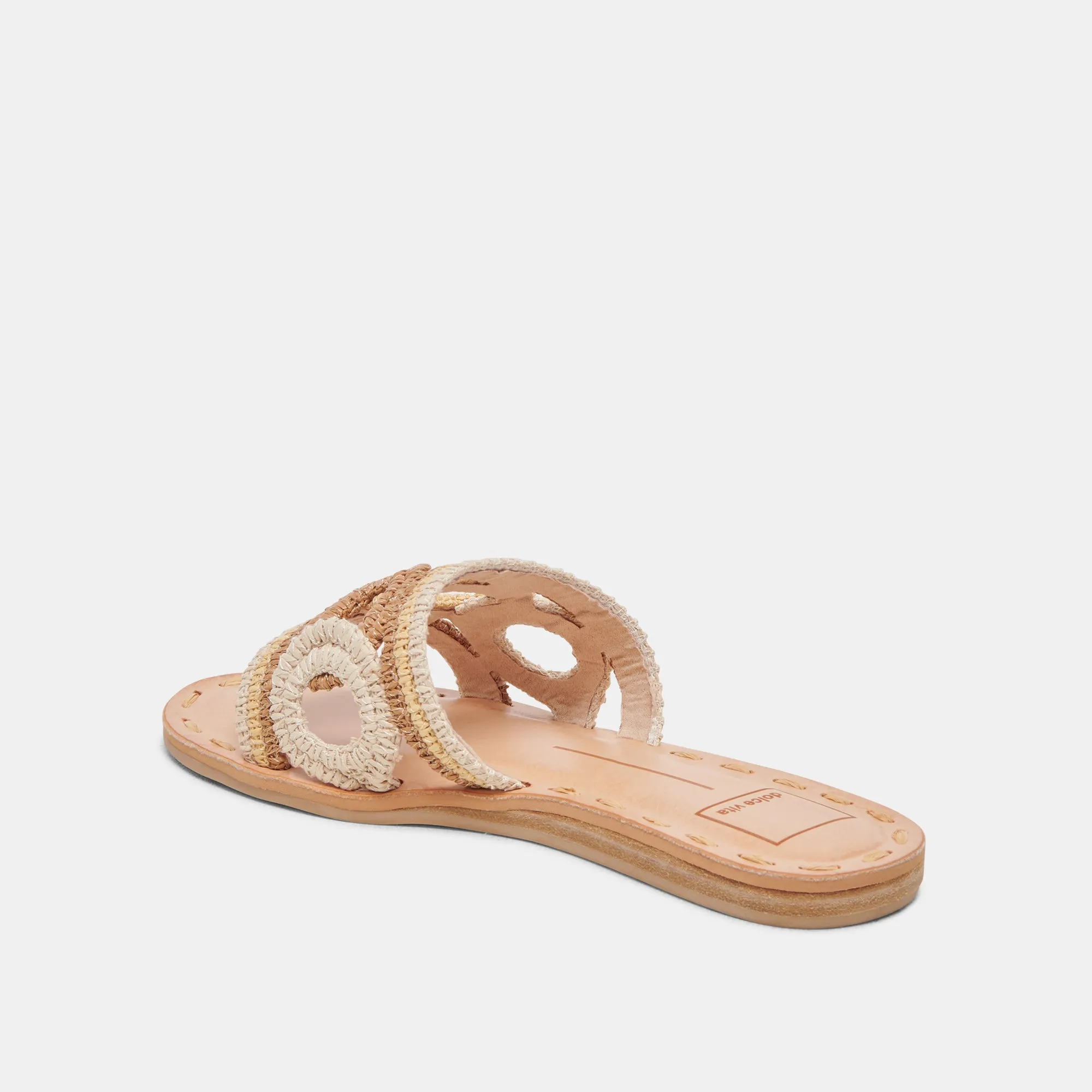 DANY SANDALEN NATUR MULTI RAFFIA