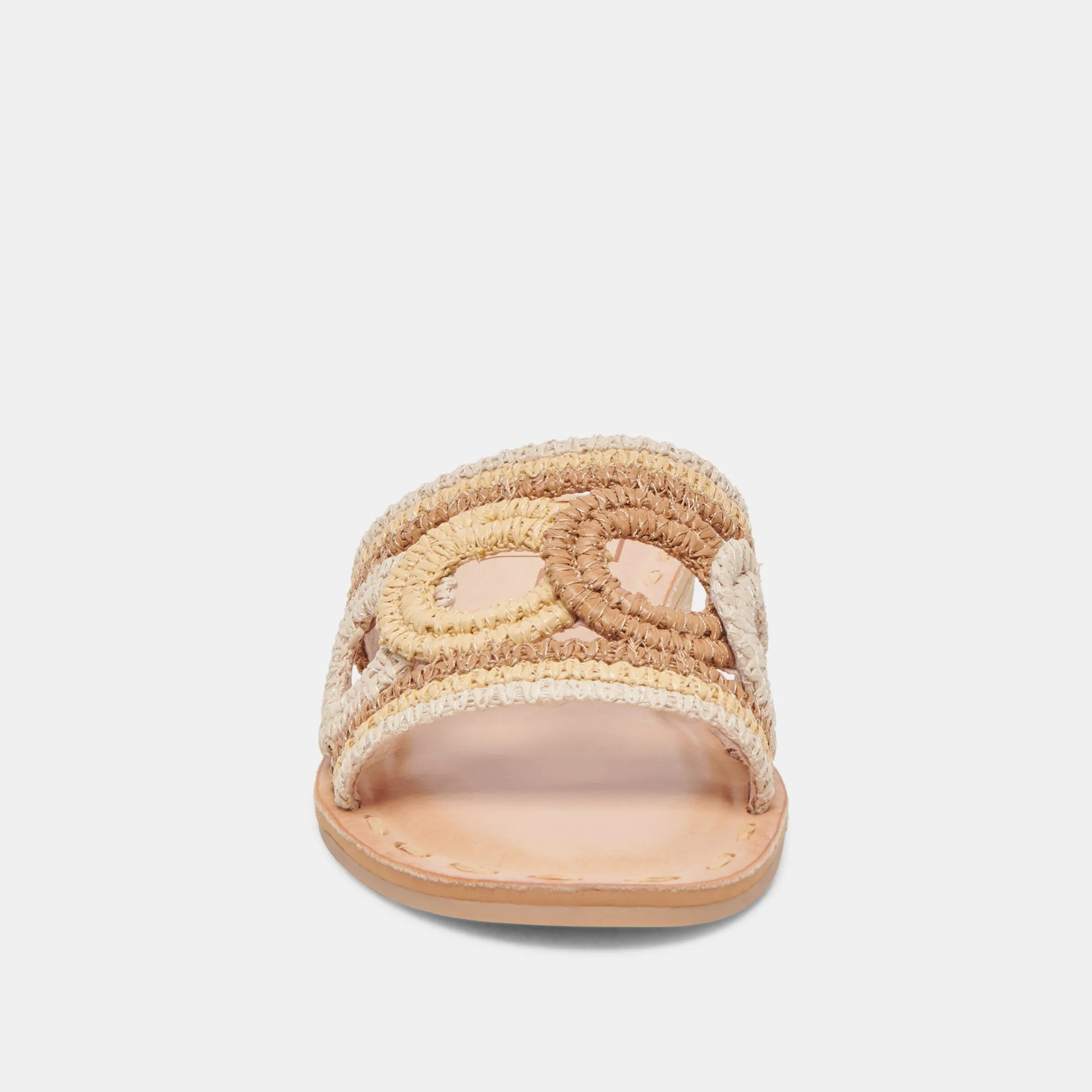 DANY SANDALEN NATUR MULTI RAFFIA