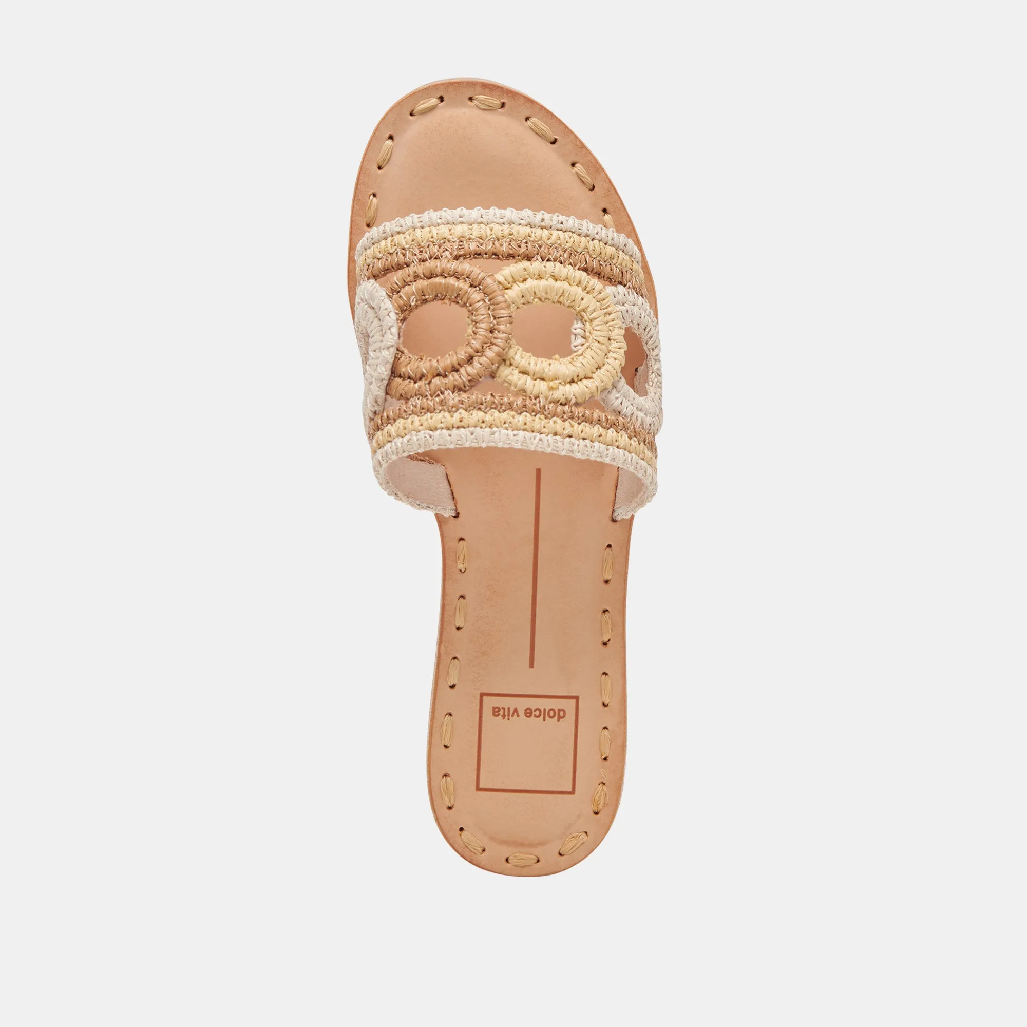 DANY SANDALEN NATUR MULTI RAFFIA