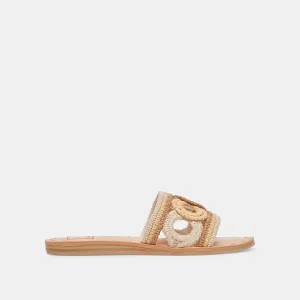 DANY SANDALEN NATUR MULTI RAFFIA