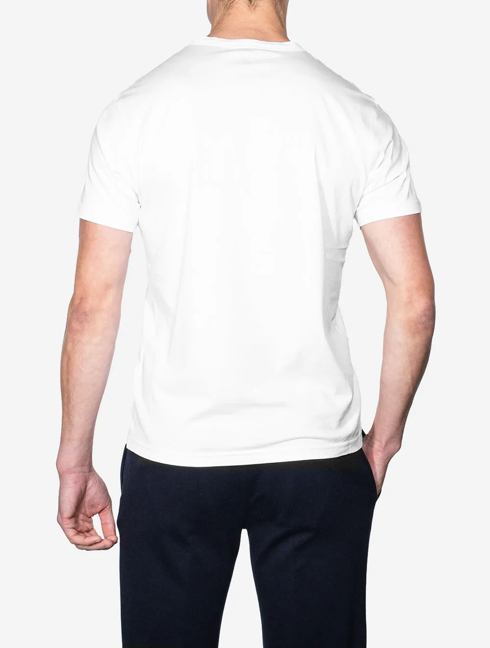 Gepunktetes Baumwoll-T-Shirt Weiß