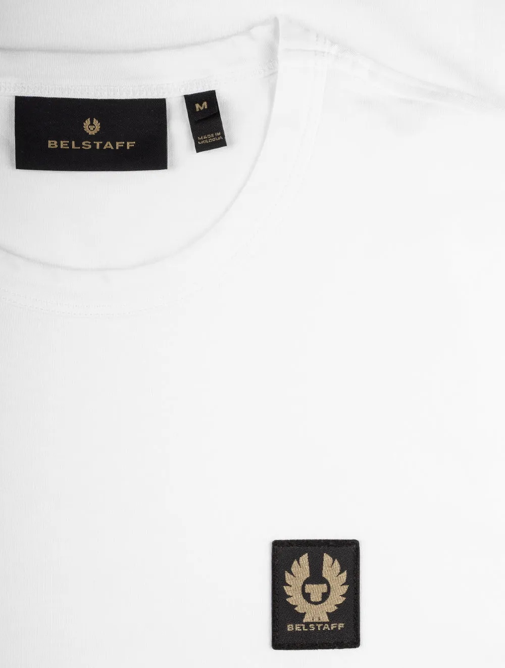 Gepunktetes Baumwoll-T-Shirt Weiß
