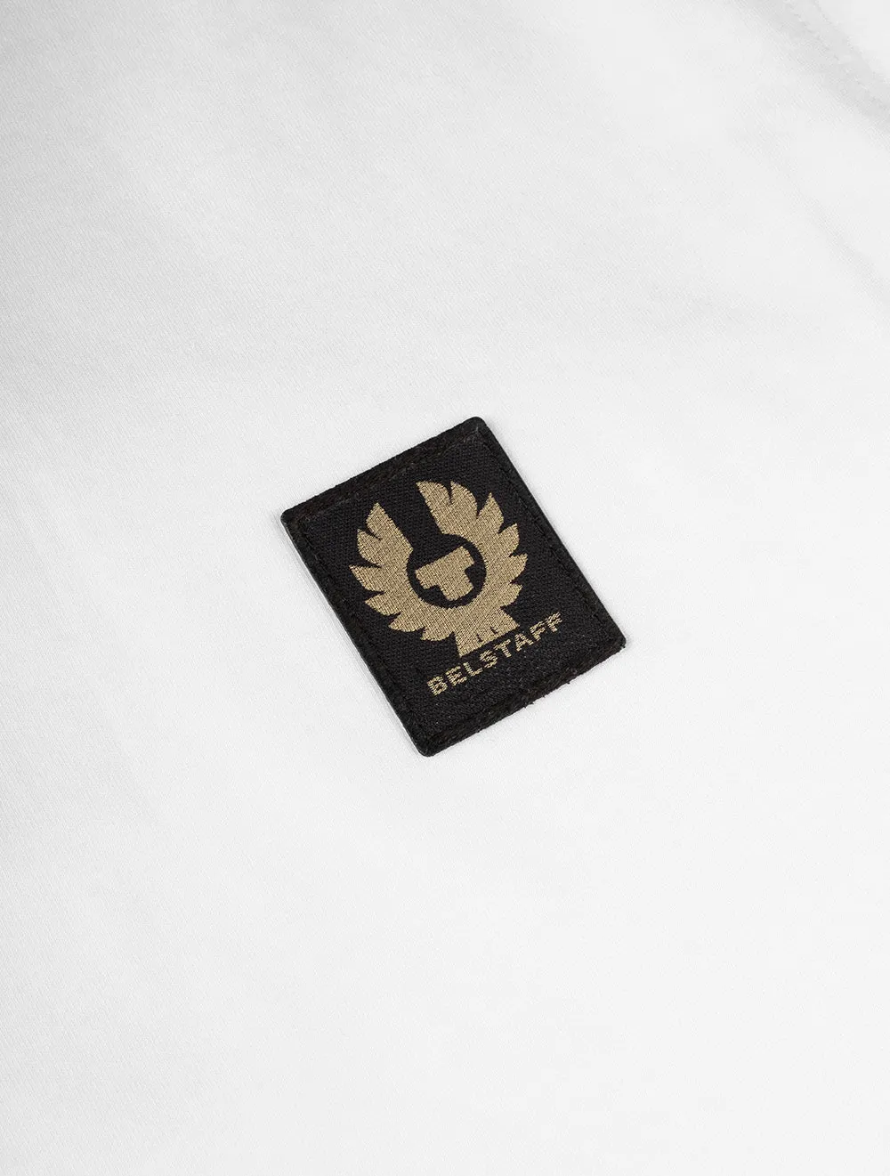 Gepunktetes Baumwoll-T-Shirt Weiß