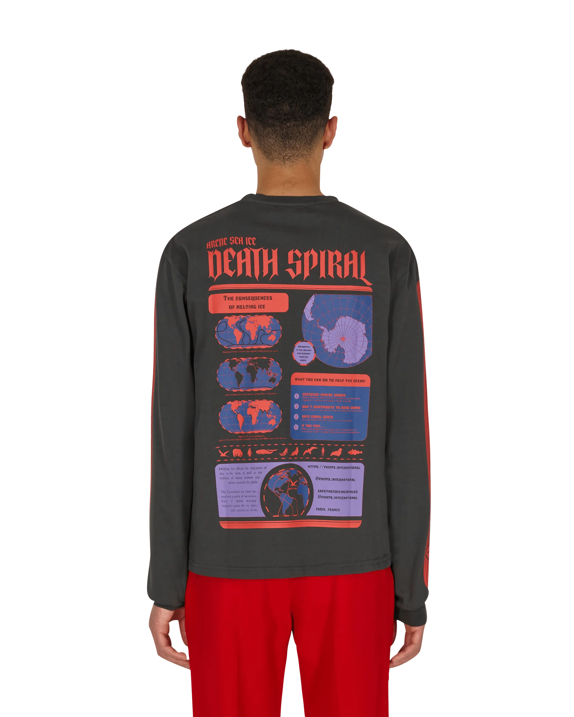 Death Spiral Langarm T-Shirt Schwarz