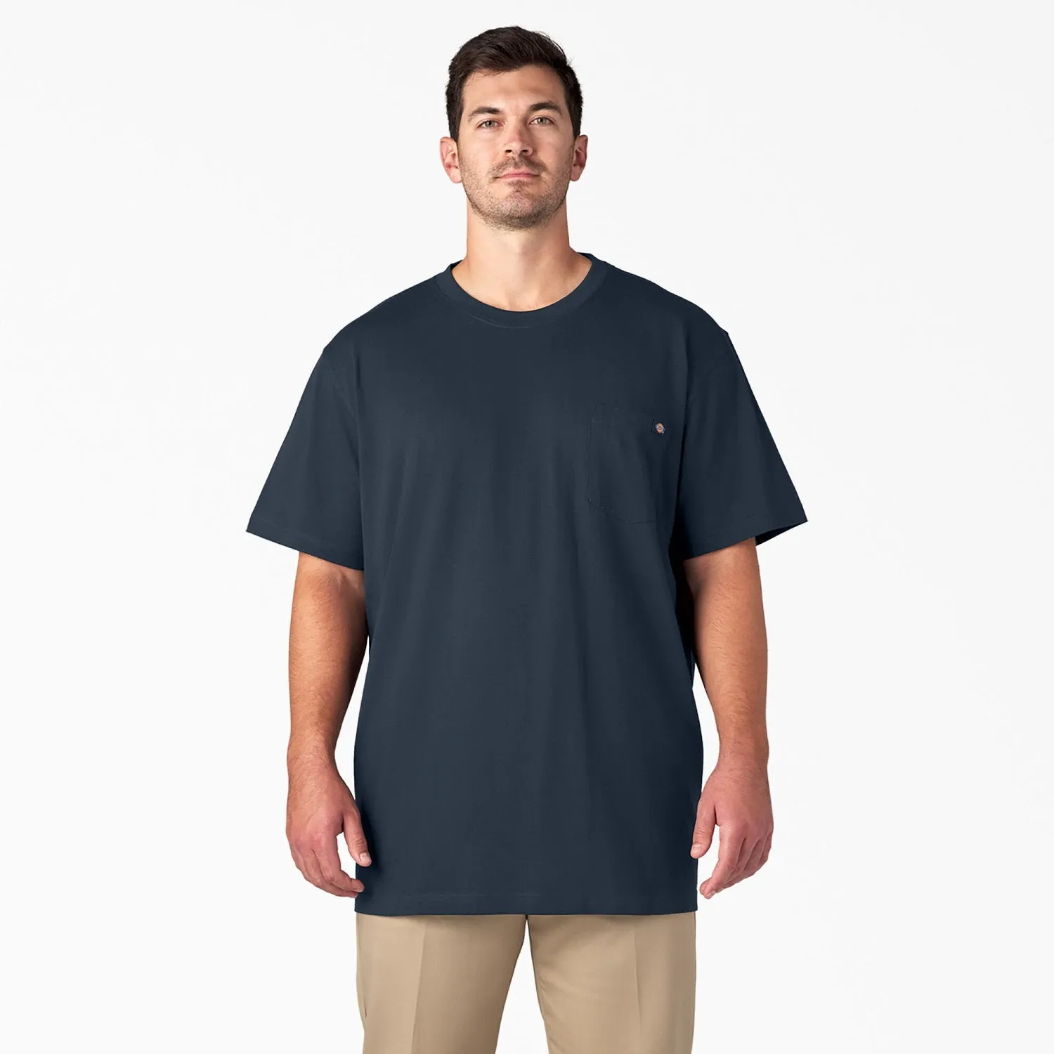 Dickies Herren Schweres Kurzarm-T-Shirt mit Tasche_Dunkelblau Dickies Kleidung