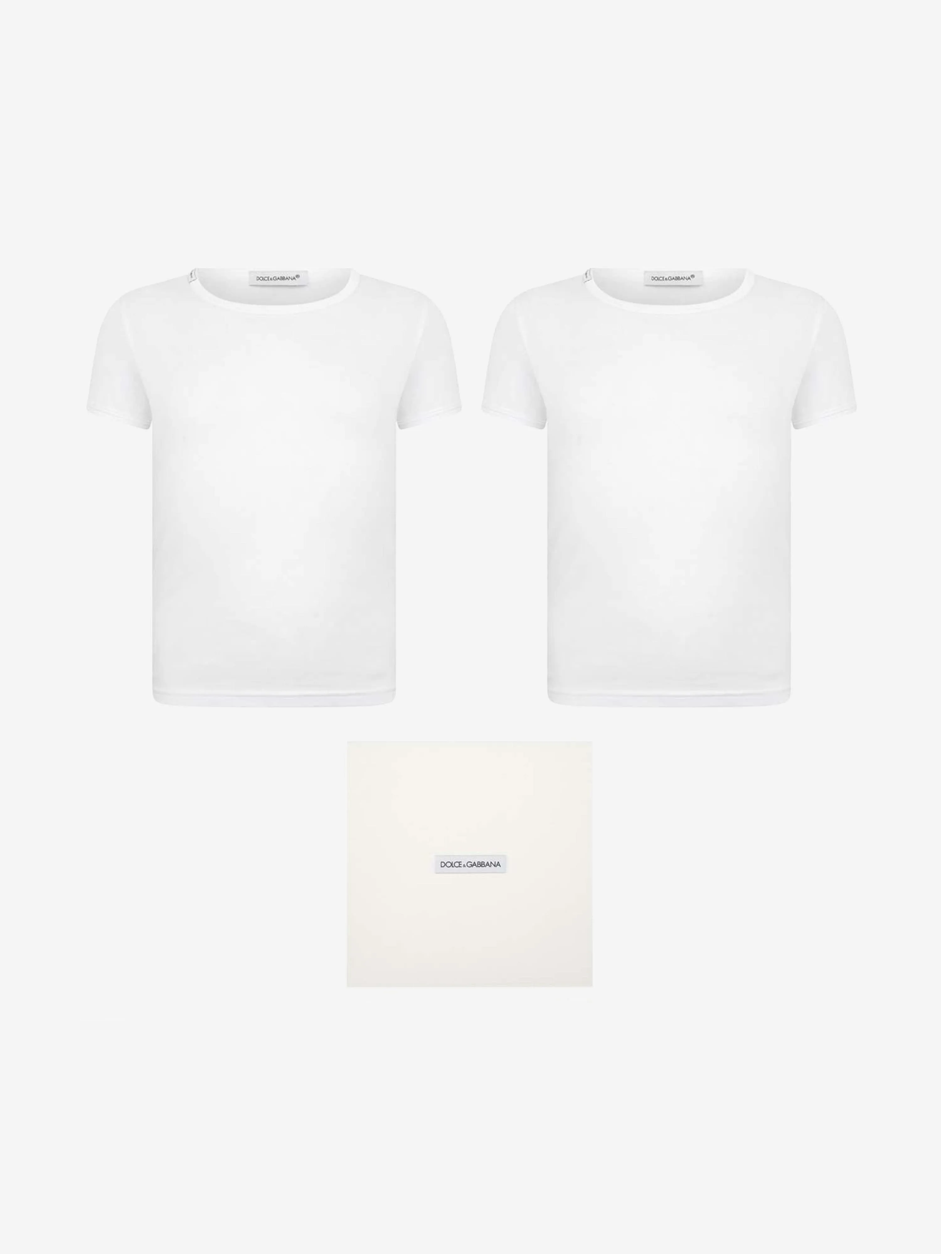 Dolce & Gabbana Jungen T-Shirt Set (2er Pack) in Weiß