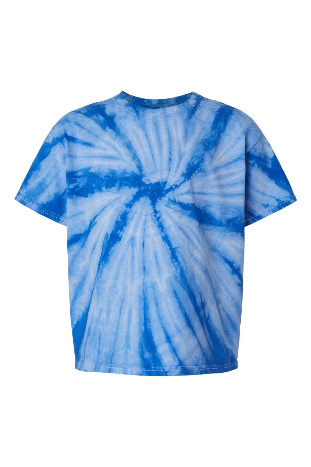 Dyenomite Youth Cyclone Pinwheel Batik Kurzarm T-Shirt mit Rundhalsausschnitt - Königsblau