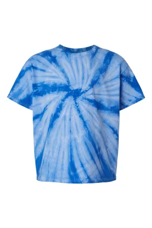 Dyenomite Youth Cyclone Pinwheel Batik Kurzarm T-Shirt mit Rundhalsausschnitt - Königsblau