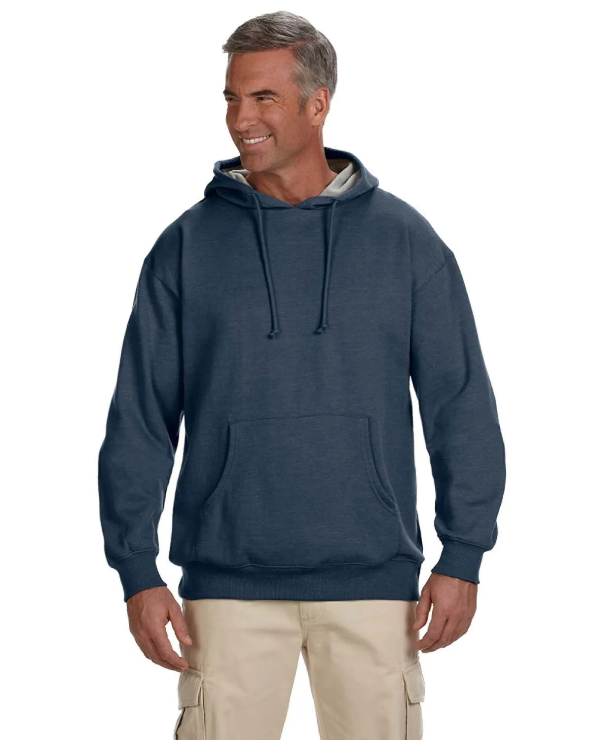 econscious EC5570 Erwachsene Bio/Recycelte Melierte Fleece-Pullover mit Kapuze