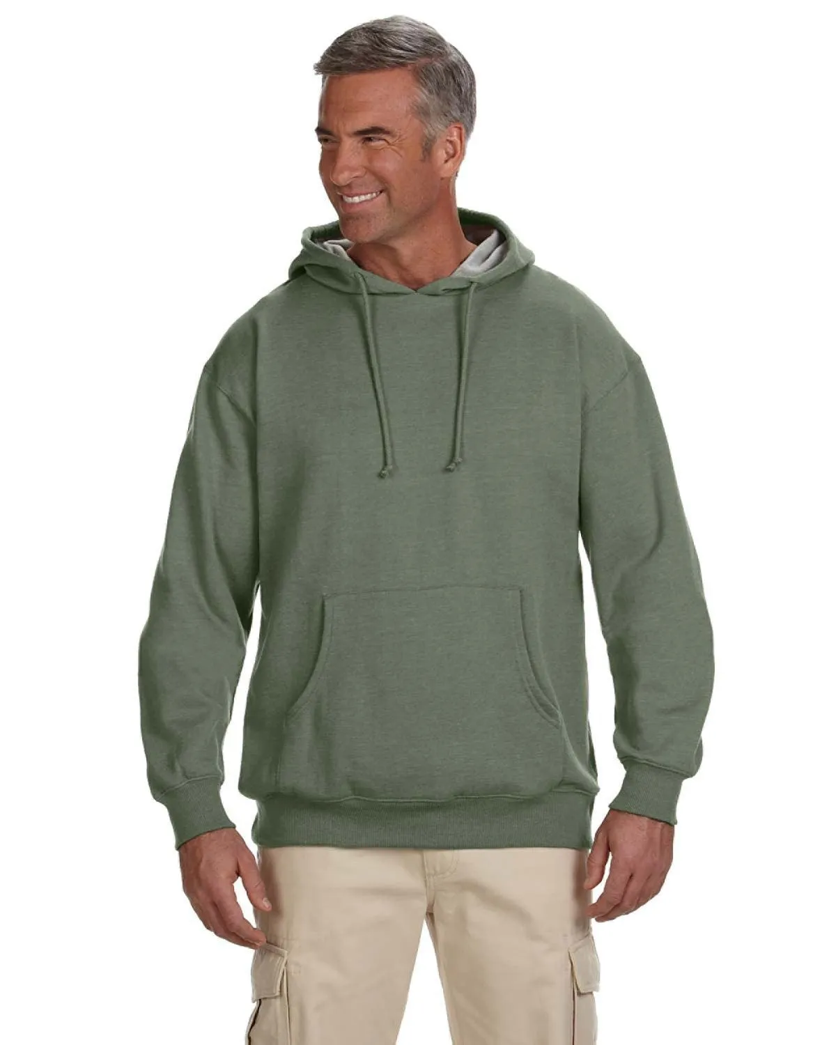 econscious EC5570 Erwachsene Bio/Recycelte Melierte Fleece-Pullover mit Kapuze