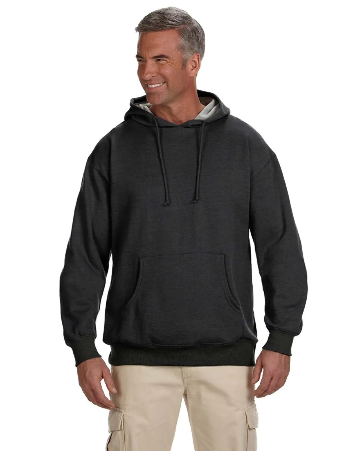 econscious EC5570 Erwachsene Bio/Recycelte Melierte Fleece-Pullover mit Kapuze