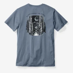 Eddie Bauer EB Graphic Kurzarm-T-Shirt - Schlaf unter den Sternen - Blauer Dunst Eddie Bauer