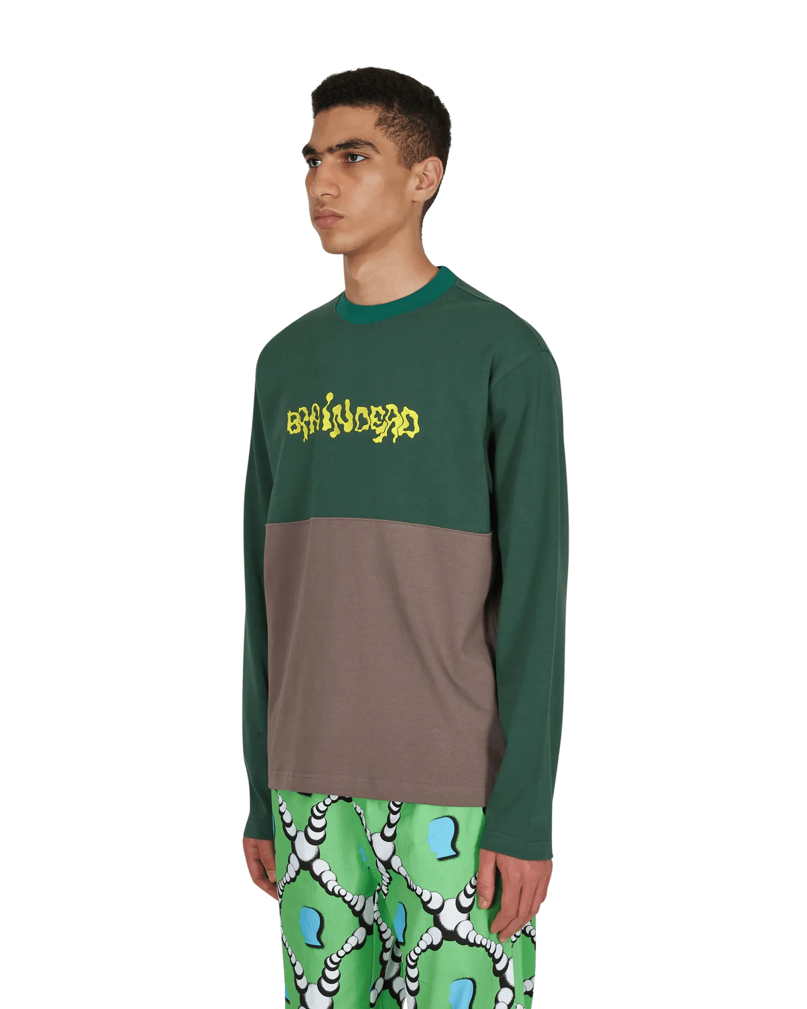 Besticktes Fußball-Langarmshirt Grün