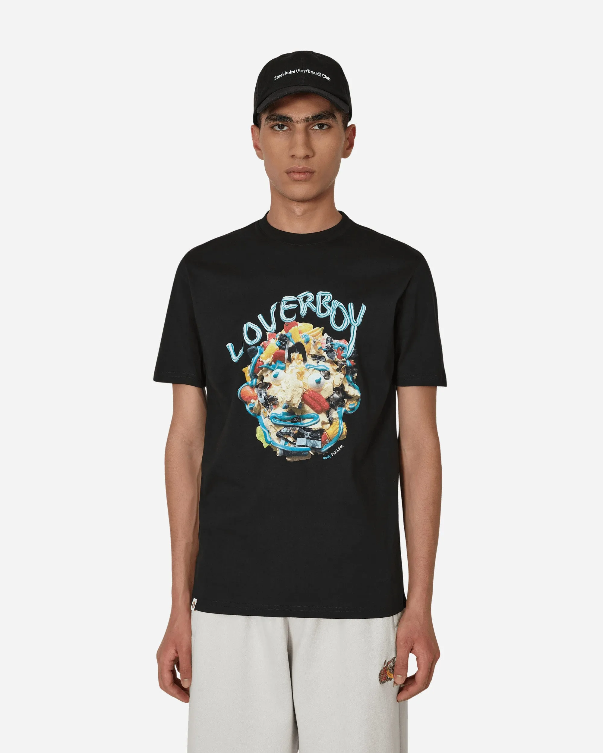 Gesichts-T-Shirt Schwarz