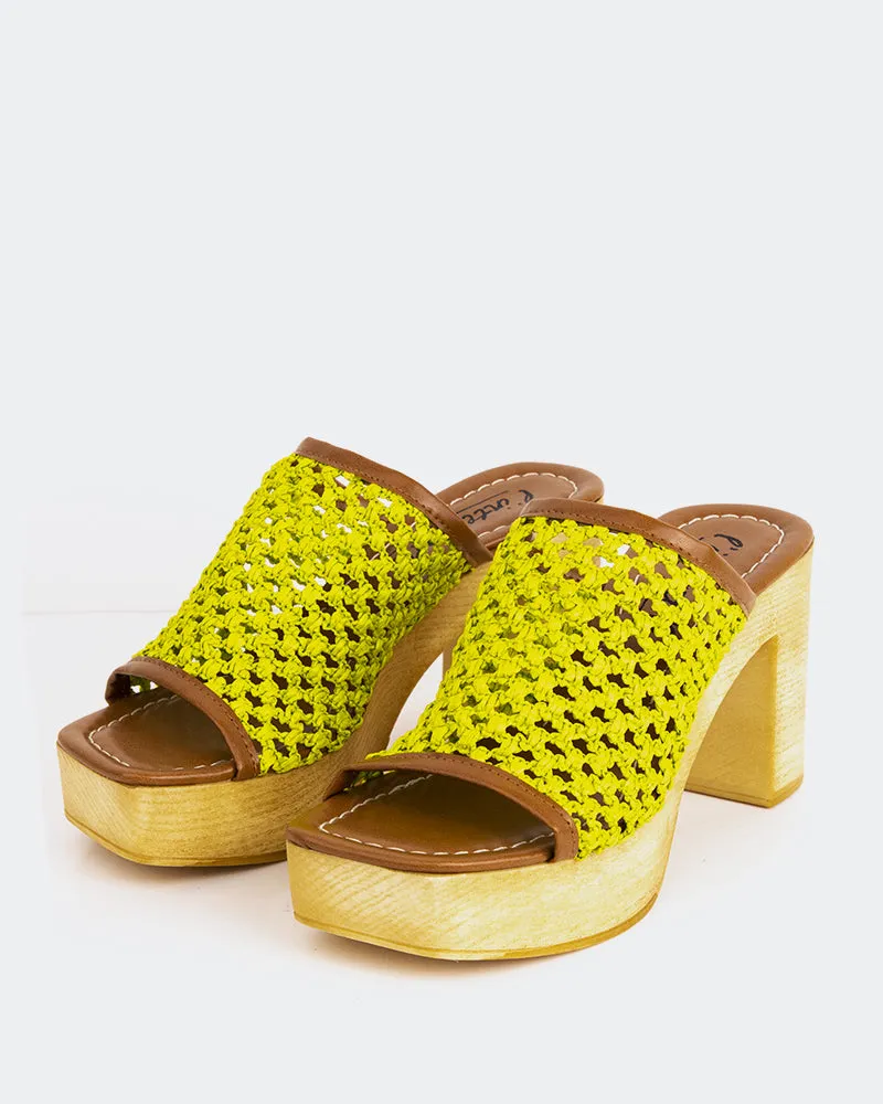 Faustine Limettenfarbenes Raffia