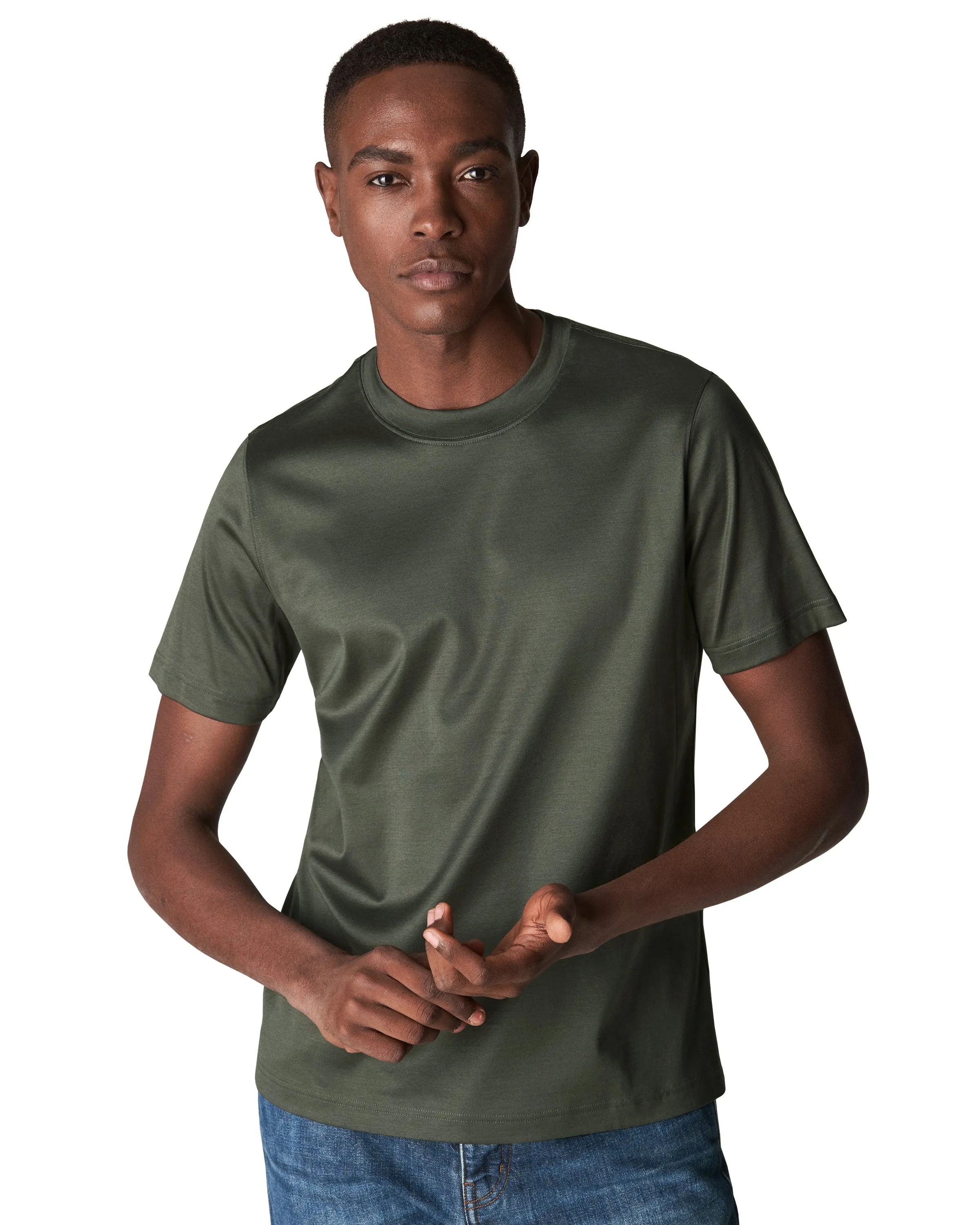 Fil di Scozia Rundhals-T-Shirt Grün