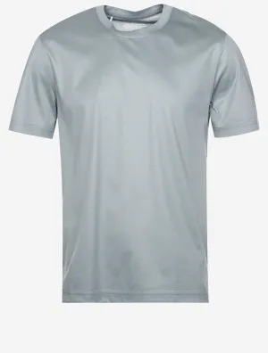 Filo Di Scozia Crew Neck Slim Fit T-Shirt Hellgrau