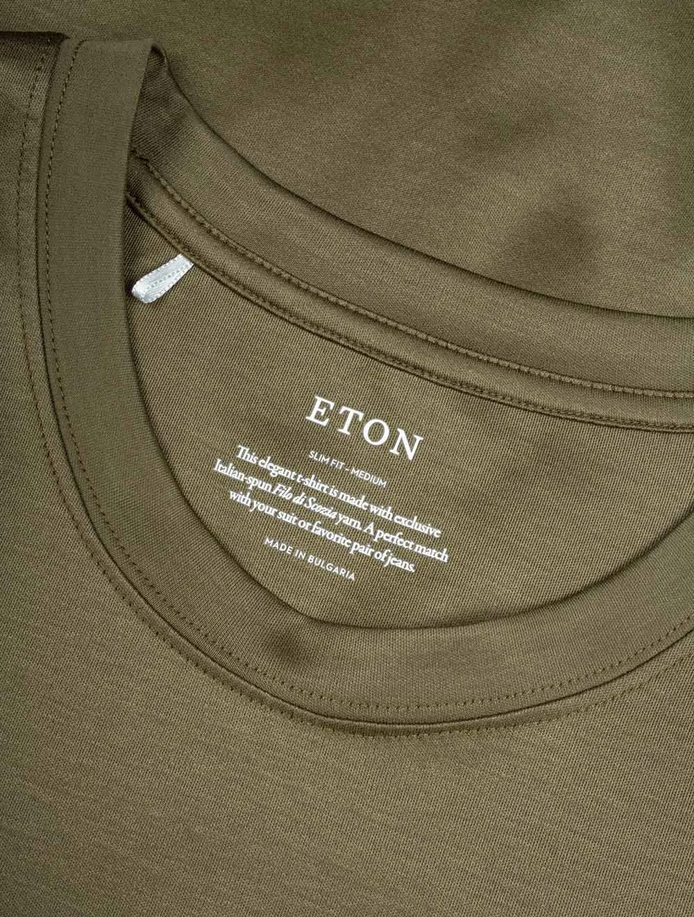 Filo Di Scozia Rundhals-T-Shirt Dunkelgrün