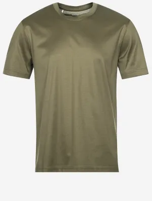 Filo Di Scozia Rundhals-T-Shirt Dunkelgrün