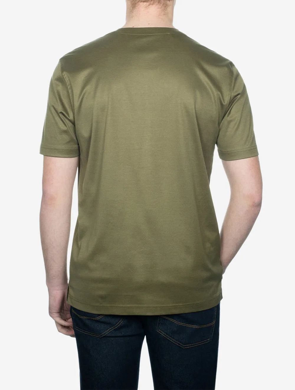 Filo Di Scozia Rundhals-T-Shirt Dunkelgrün