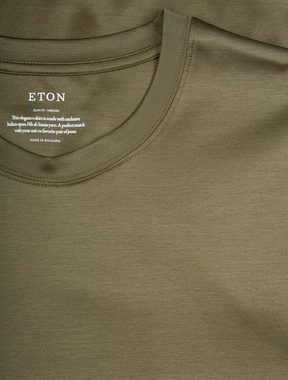Filo Di Scozia Rundhals-T-Shirt Dunkelgrün