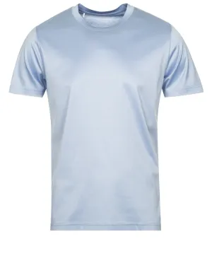 Filo Di Scozia Rundhals-T-Shirt Hellblau