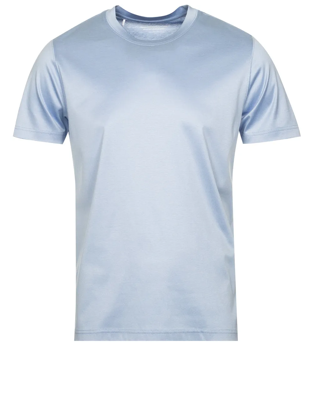 Filo Di Scozia Rundhals-T-Shirt Hellblau