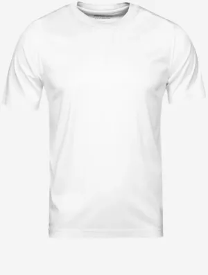 Filo di Scozia Rundhals-T-Shirt Weiß