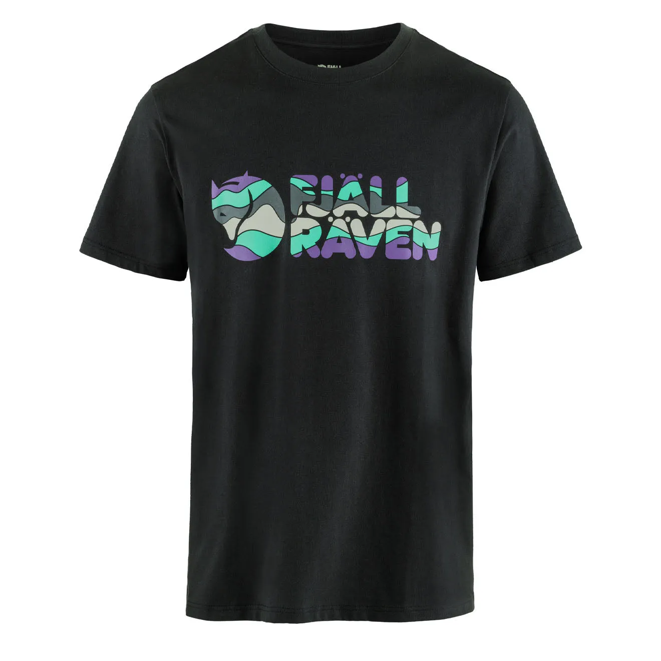 Fjallraven Multicolor Logo T-Shirt Schwarz