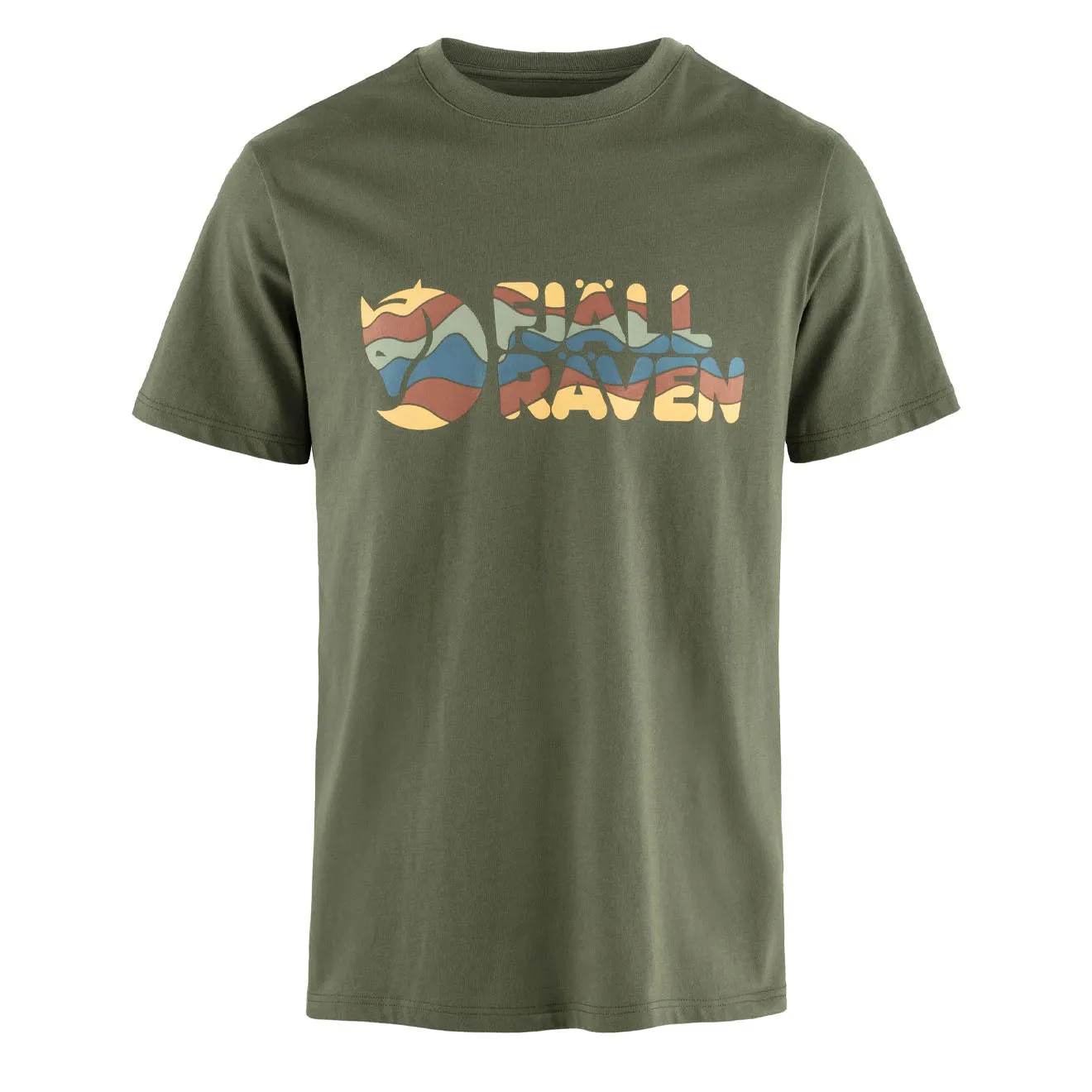 Fjallraven Mehrfarbiges Logo T-Shirt Lorbeergrün