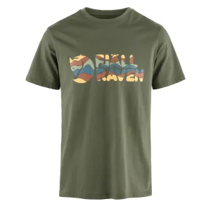Fjallraven Mehrfarbiges Logo T-Shirt Lorbeergrün