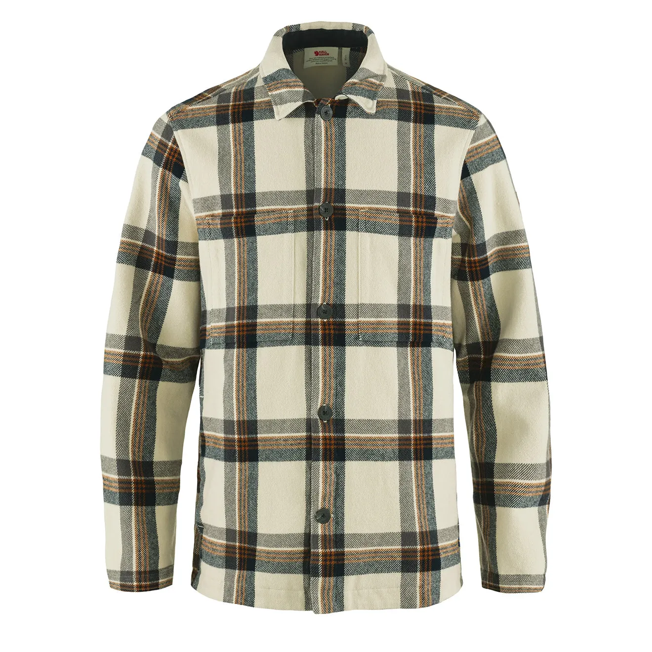 Fjallraven Singi Flannel Hemd in Kreideweiß / Dunkelblau