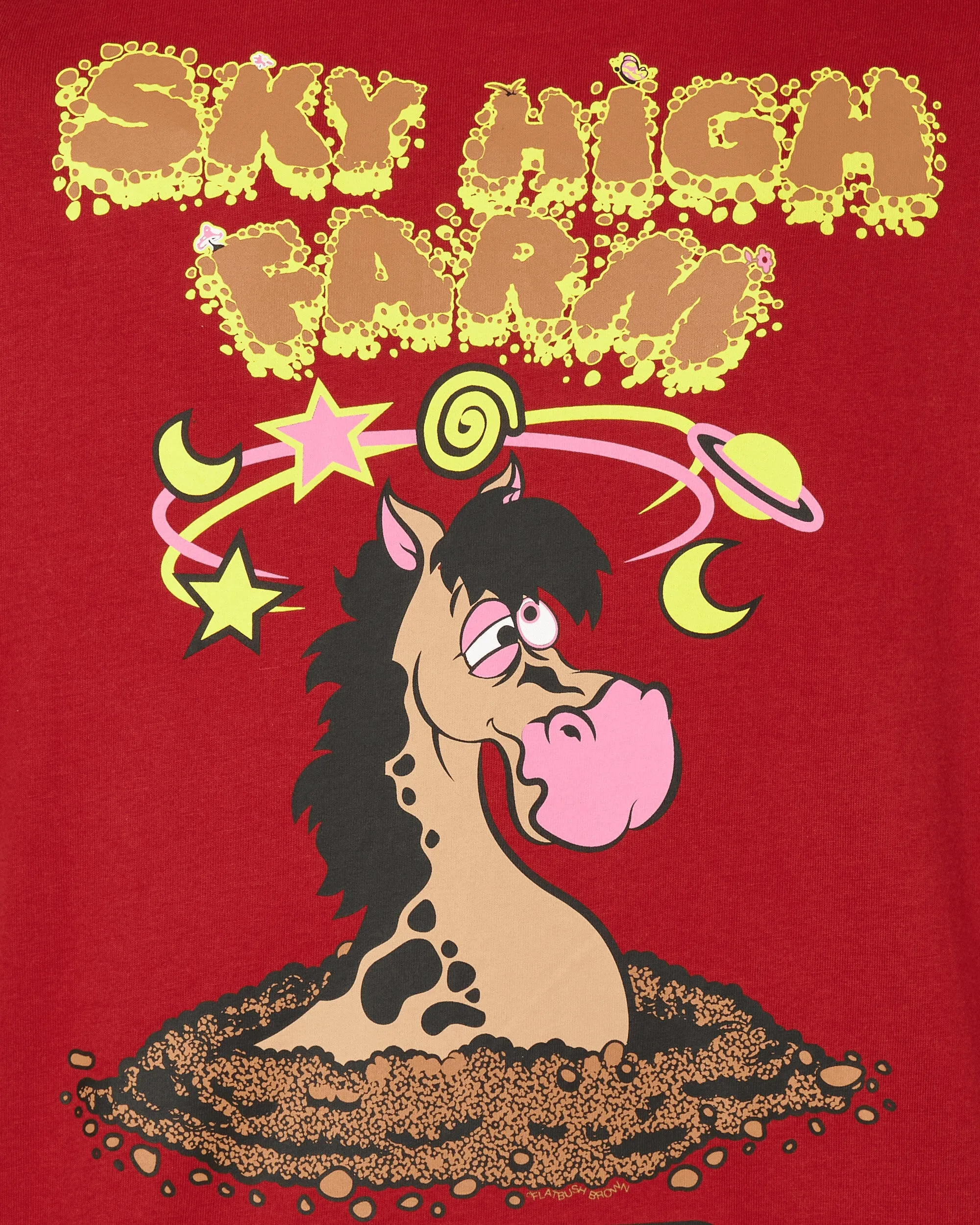 Flatbush bedrucktes T-Shirt Rot