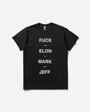 Fuck Elon Mark Jeff T-Shirt Schwarz