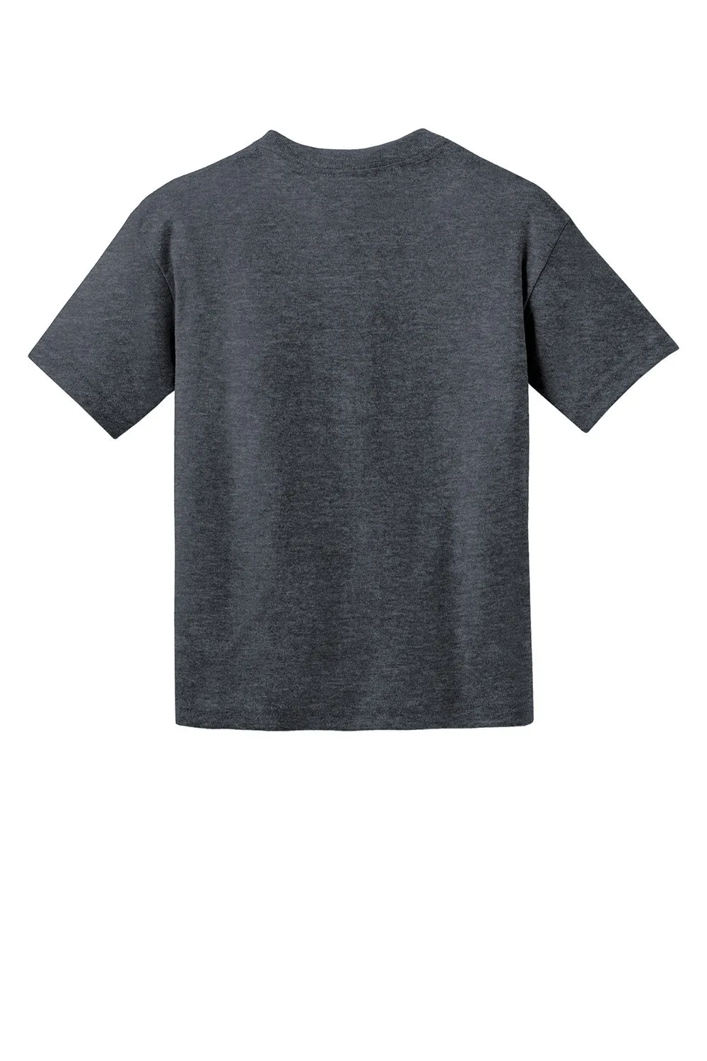 Gildan Youth DryBlend Feuchtigkeitstransportierendes Kurzarm-Crewneck-T-Shirt - Heather Dunkelgrau