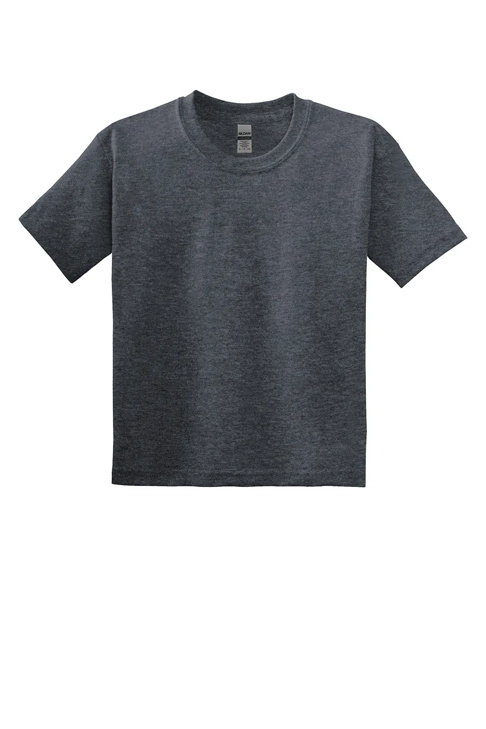 Gildan Youth DryBlend Feuchtigkeitstransportierendes Kurzarm-Crewneck-T-Shirt - Heather Dunkelgrau