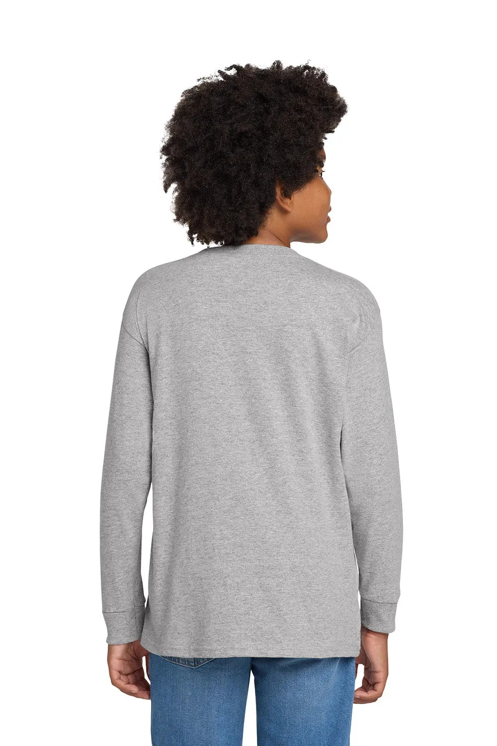 Gildan Langarm-Crewneck-T-Shirt für Jugendliche - Sportgrau