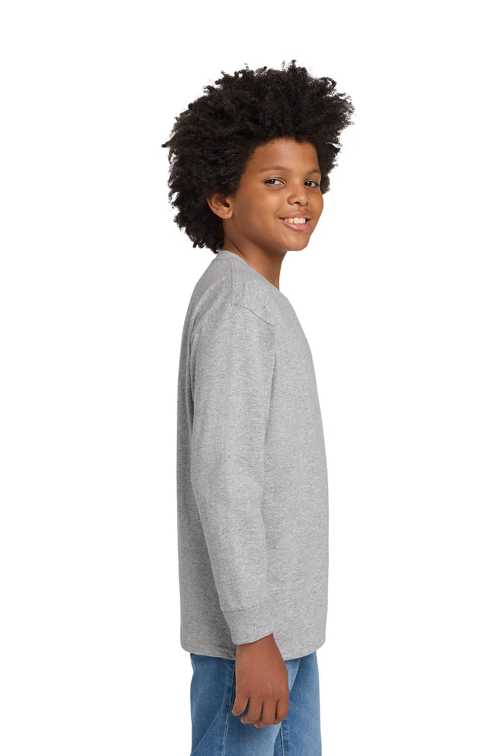 Gildan Langarm-Crewneck-T-Shirt für Jugendliche - Sportgrau