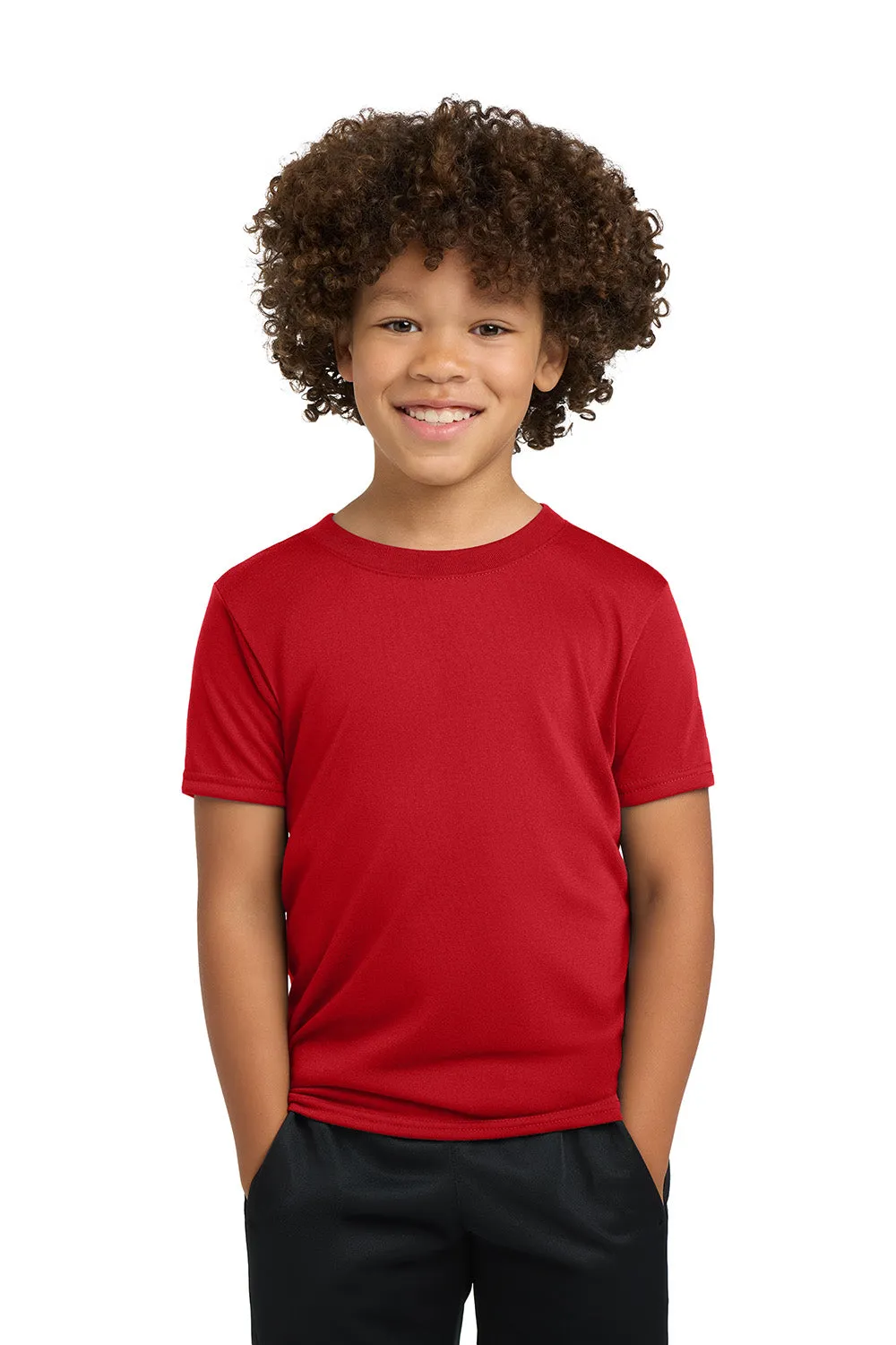 Gildan Jugend Performance Jersey Feuchtigkeitstransportierendes Kurzarm Rundhals T-Shirt - Rot