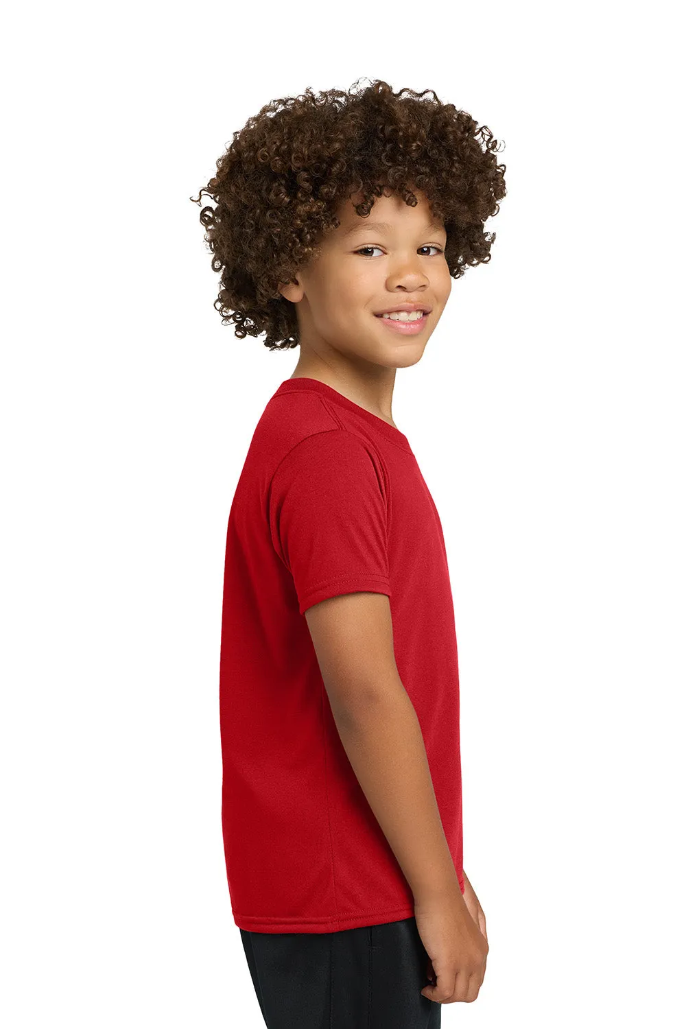 Gildan Jugend Performance Jersey Feuchtigkeitstransportierendes Kurzarm Rundhals T-Shirt - Rot