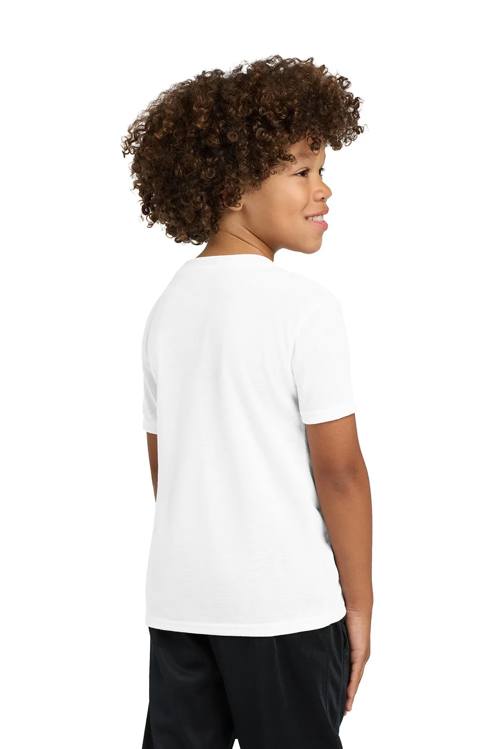 Gildan Youth Performance Jersey Feuchtigkeitstransportierendes Kurzarm-T-Shirt mit Rundhalsausschnitt - Weiß